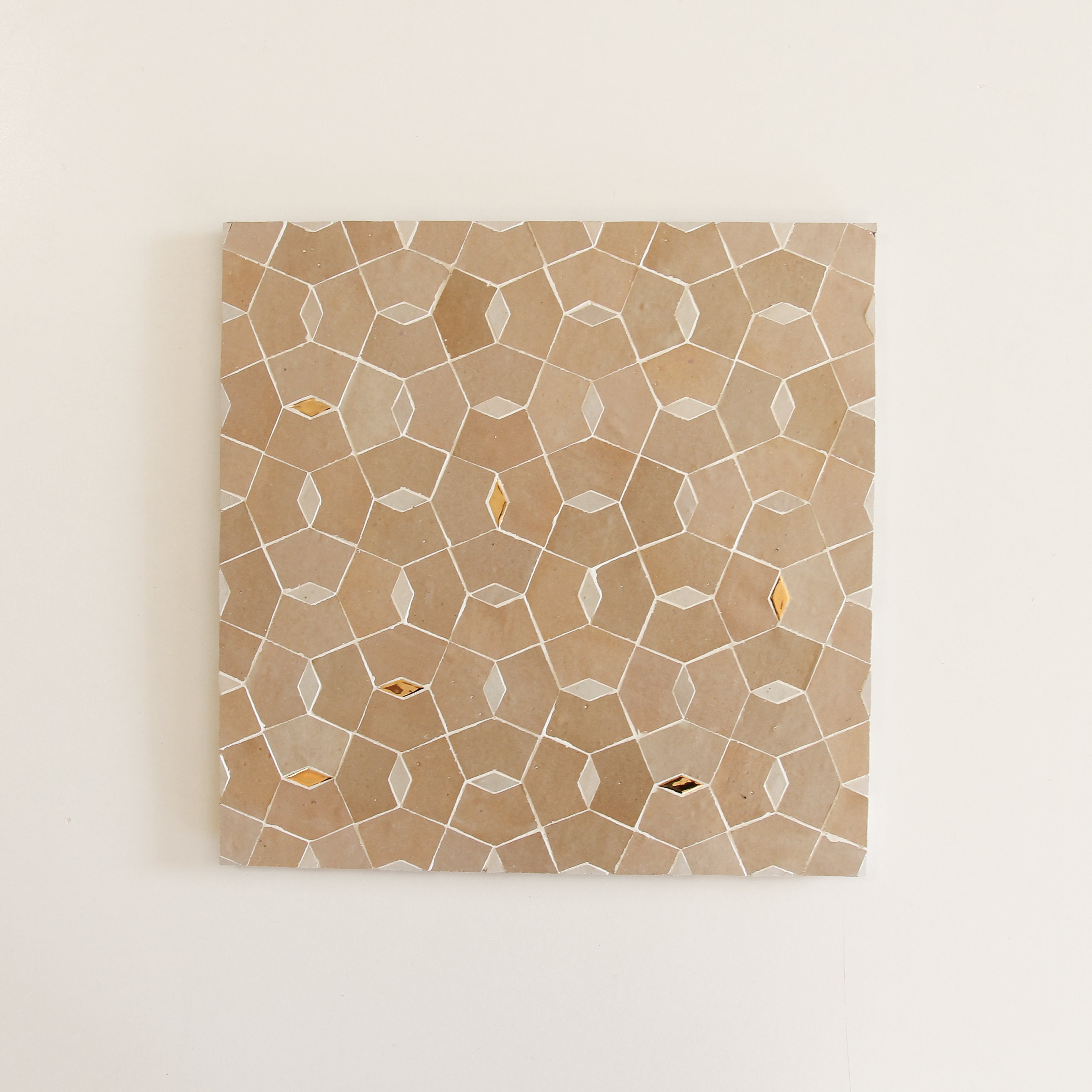 Moroccan Zellige Mosaic EZR0227 - Latte, Dust & Oro
