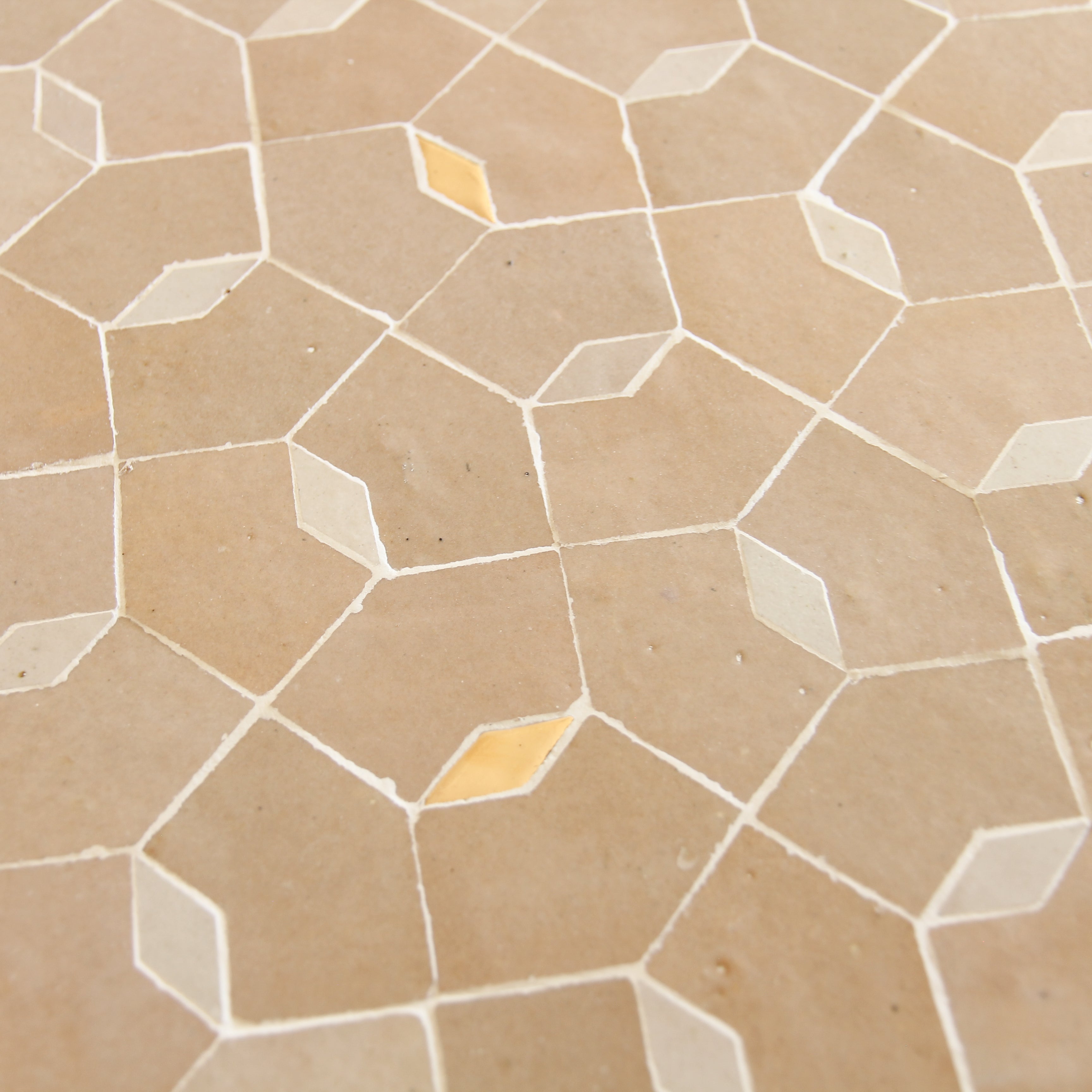 Moroccan Zellige Mosaic EZR0227 - Latte, Dust & Oro