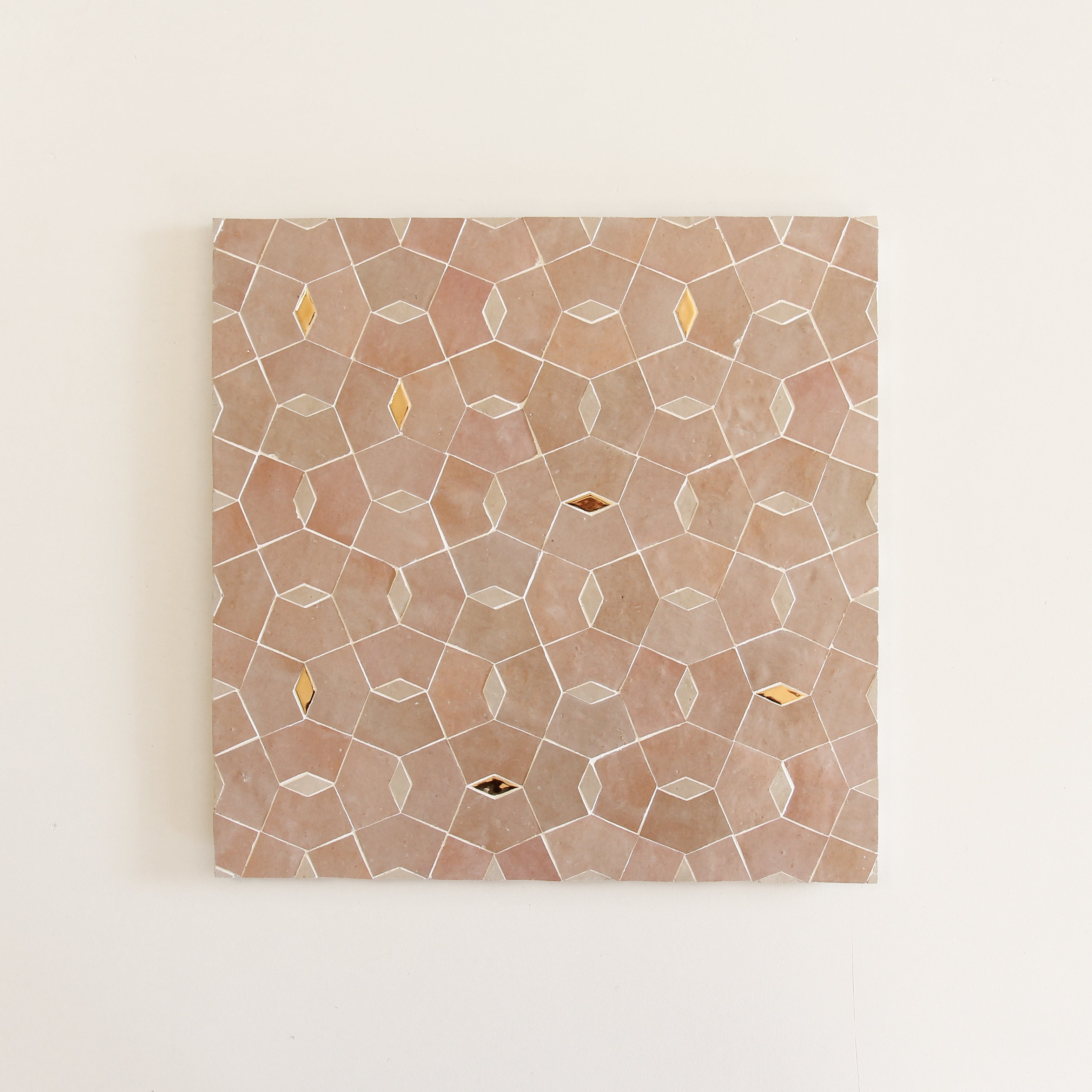 Moroccan Zellige Mosaic EZR0227 - Moroccan Pink, Dust & Oro