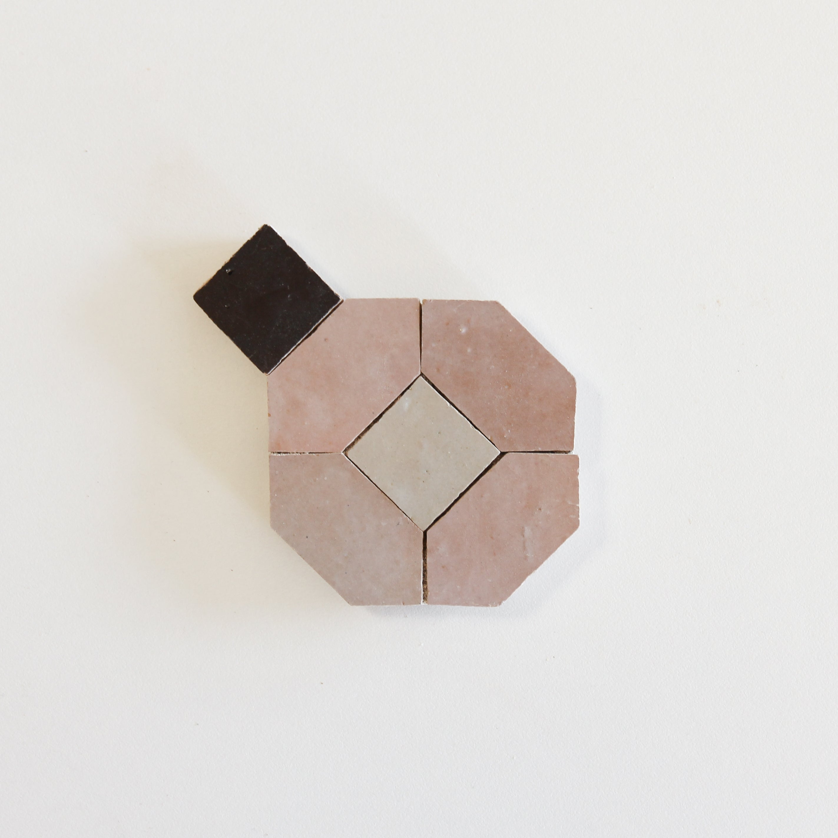 Moroccan Zellige Mosaic EZR0229 - Moroccan Pink, Chocolate, Oat