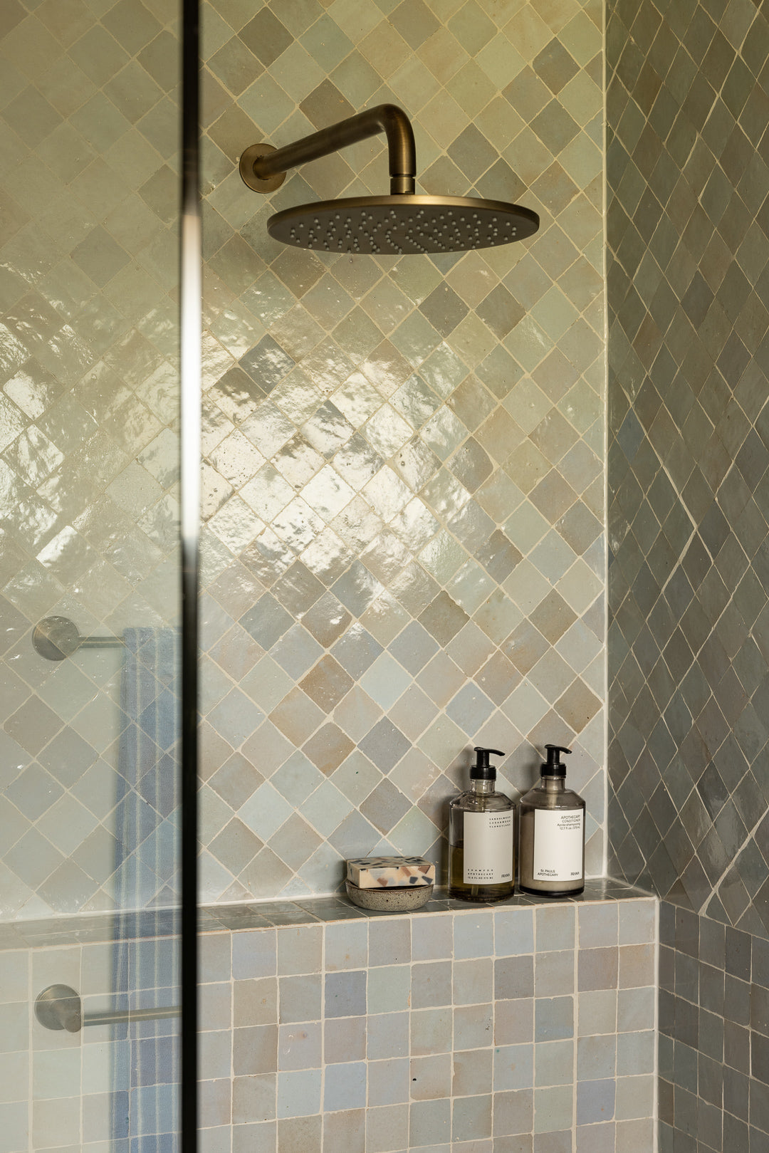 Moroccan Zellige Mosaic EZR1505: Duck Egg Blue
