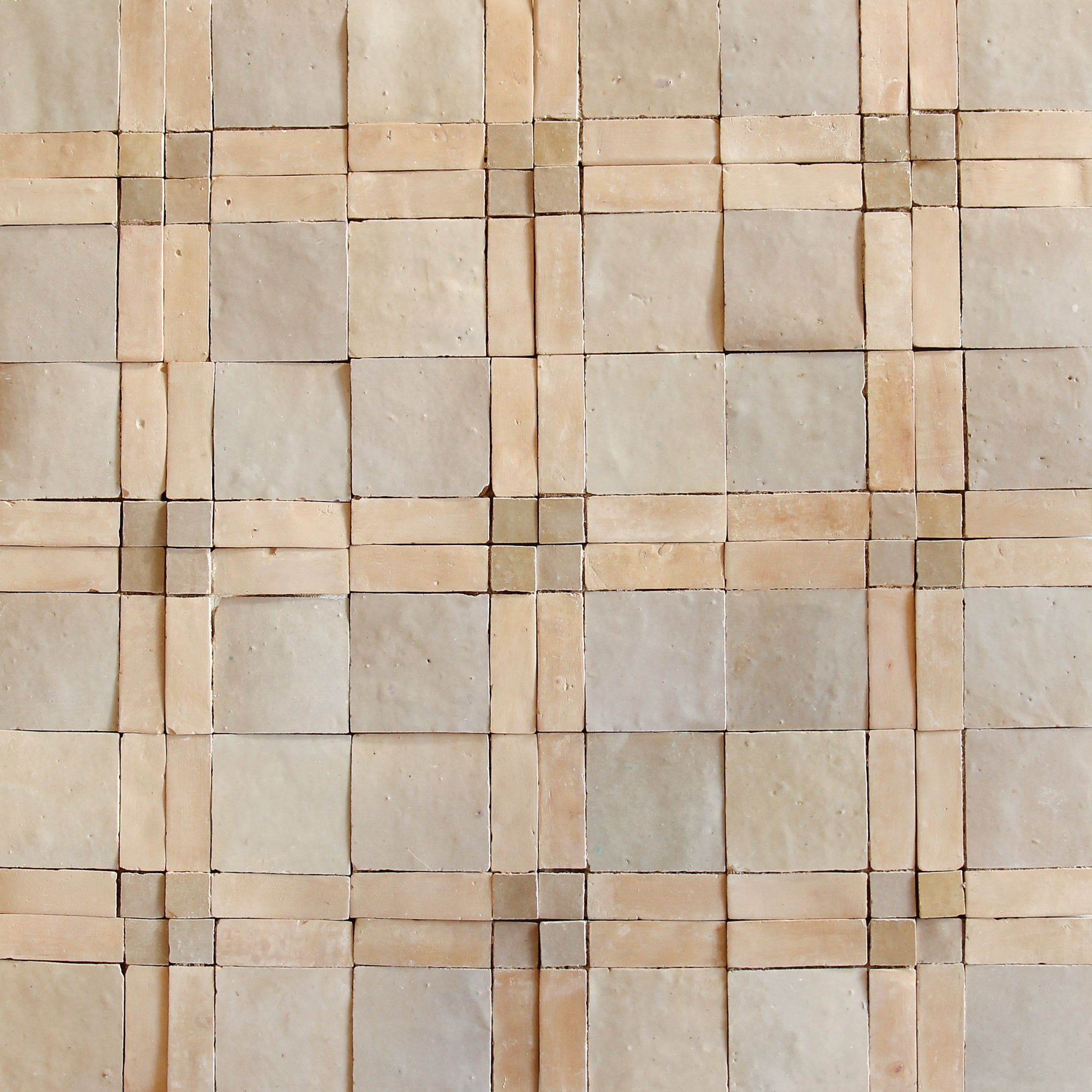 Moroccan Zellige Mosaic EZR0226 Latte, Oat & Clay