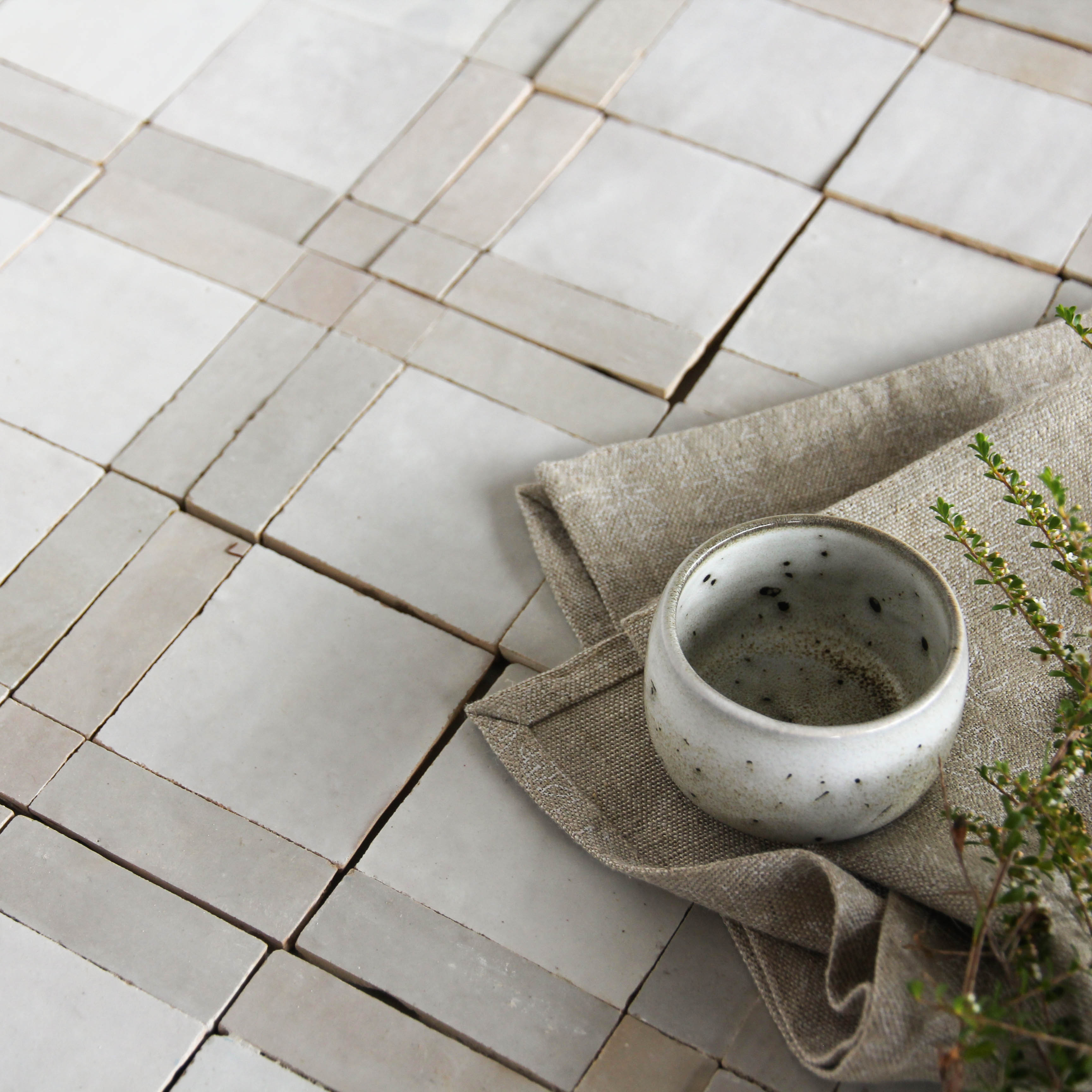 Moroccan Zellige Mosaic EZR0226 Snow & Dust