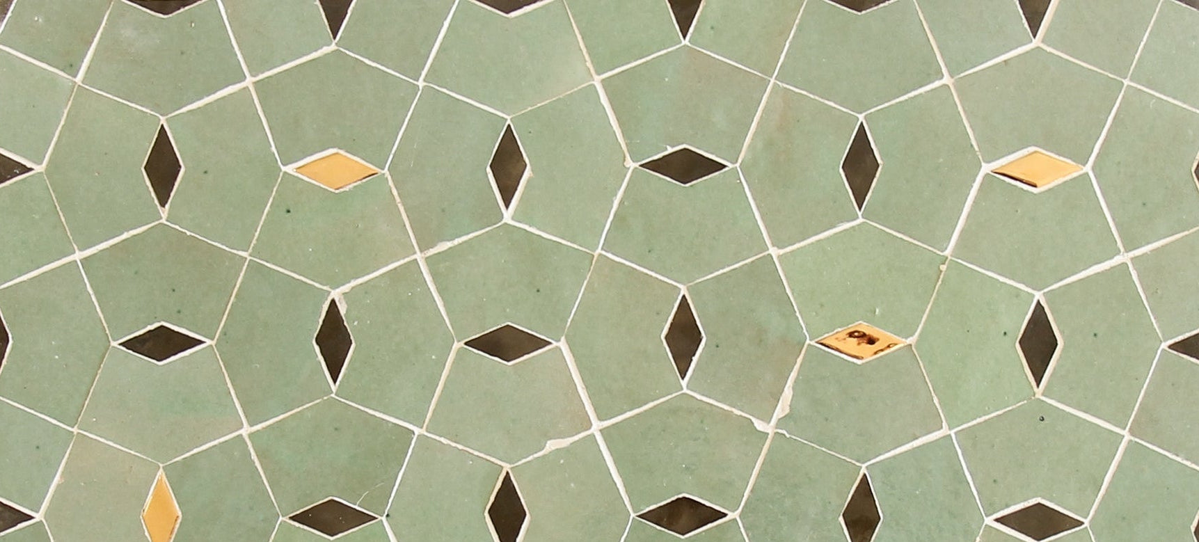 Moroccan Zellige Mosaic EZR0227 - Avocado, Oliva & Oro