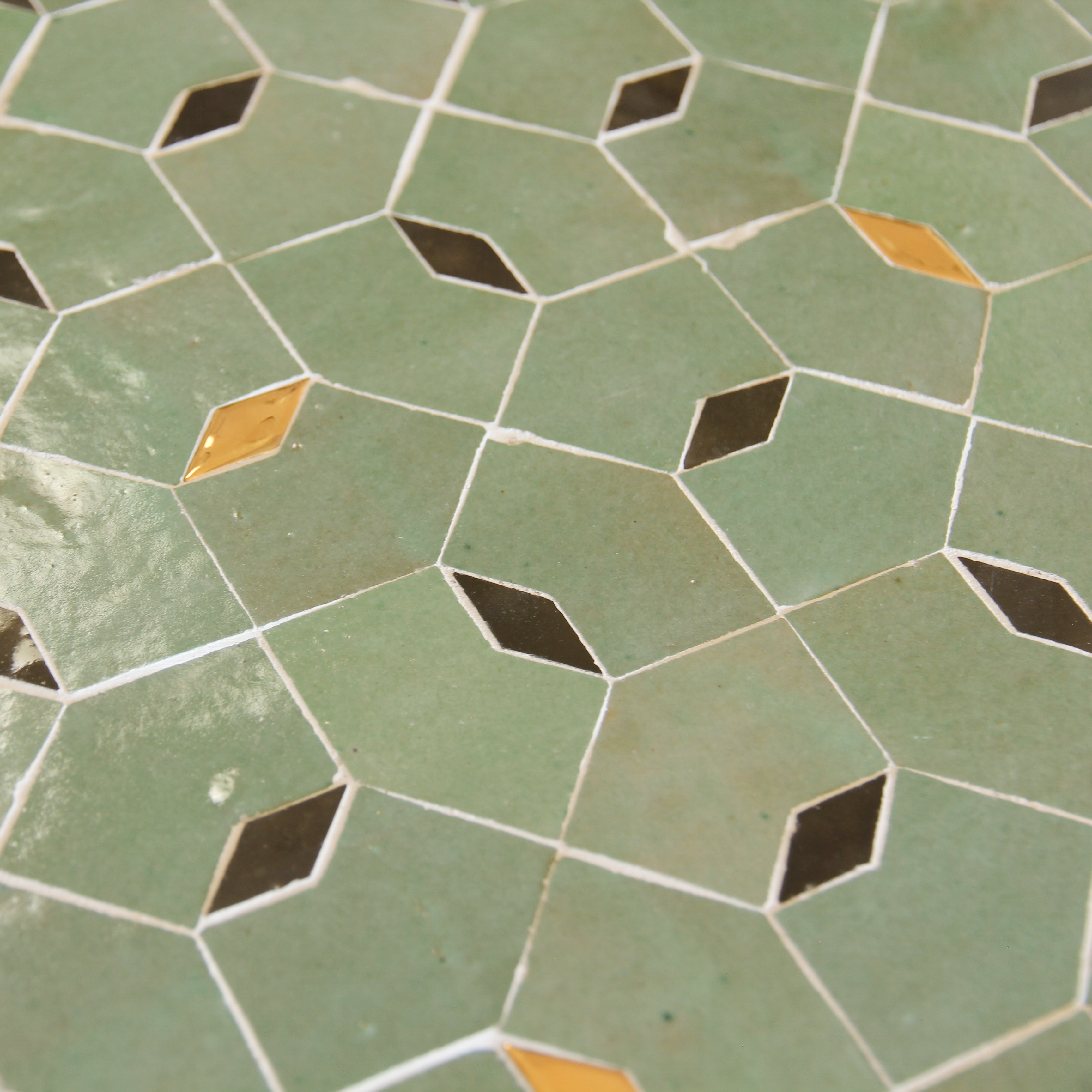 Moroccan Zellige Mosaic EZR0227 - Avocado, Oliva & Oro