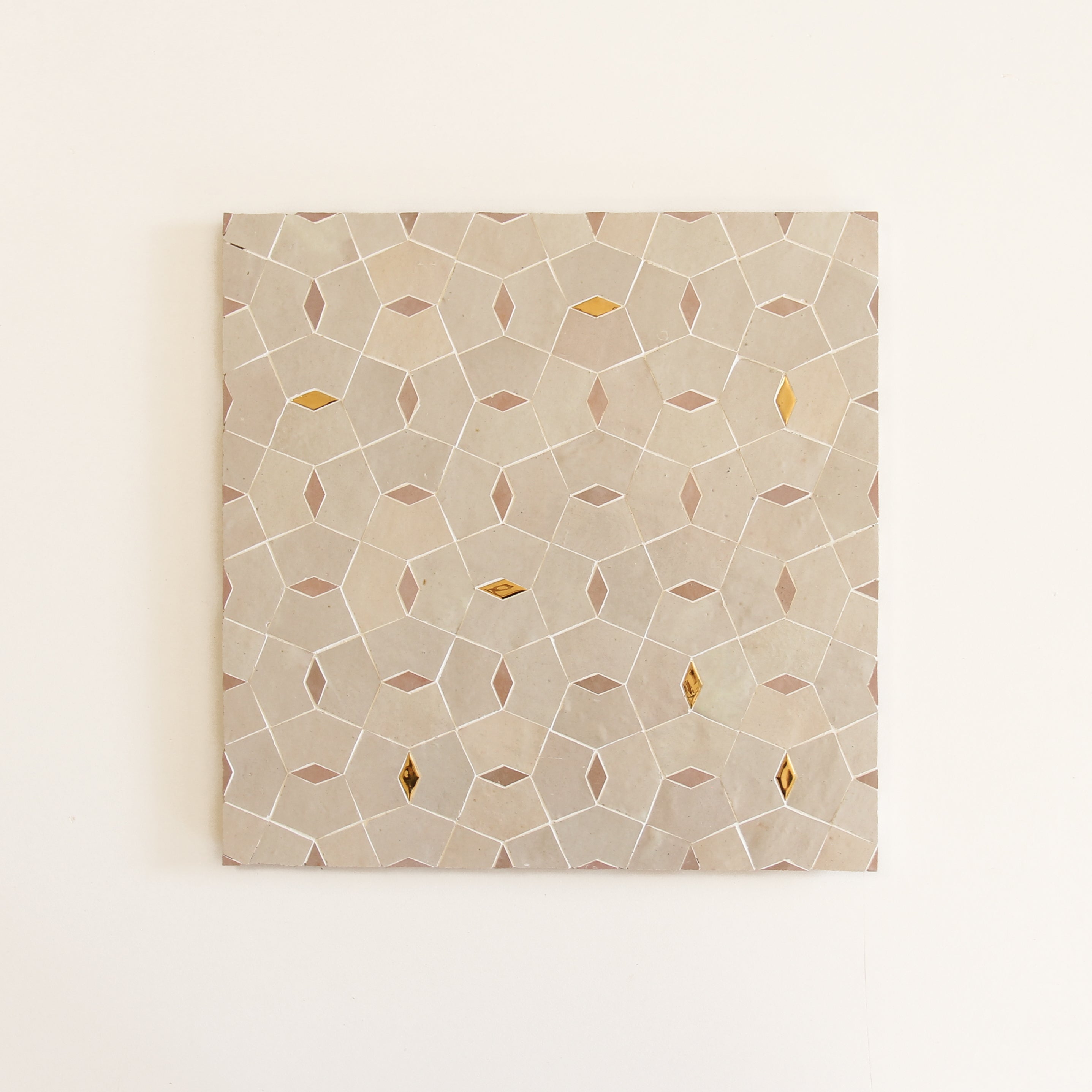 Moroccan Zellige Mosaic EZR0227 - Dust, Moroccan Pink & Oro