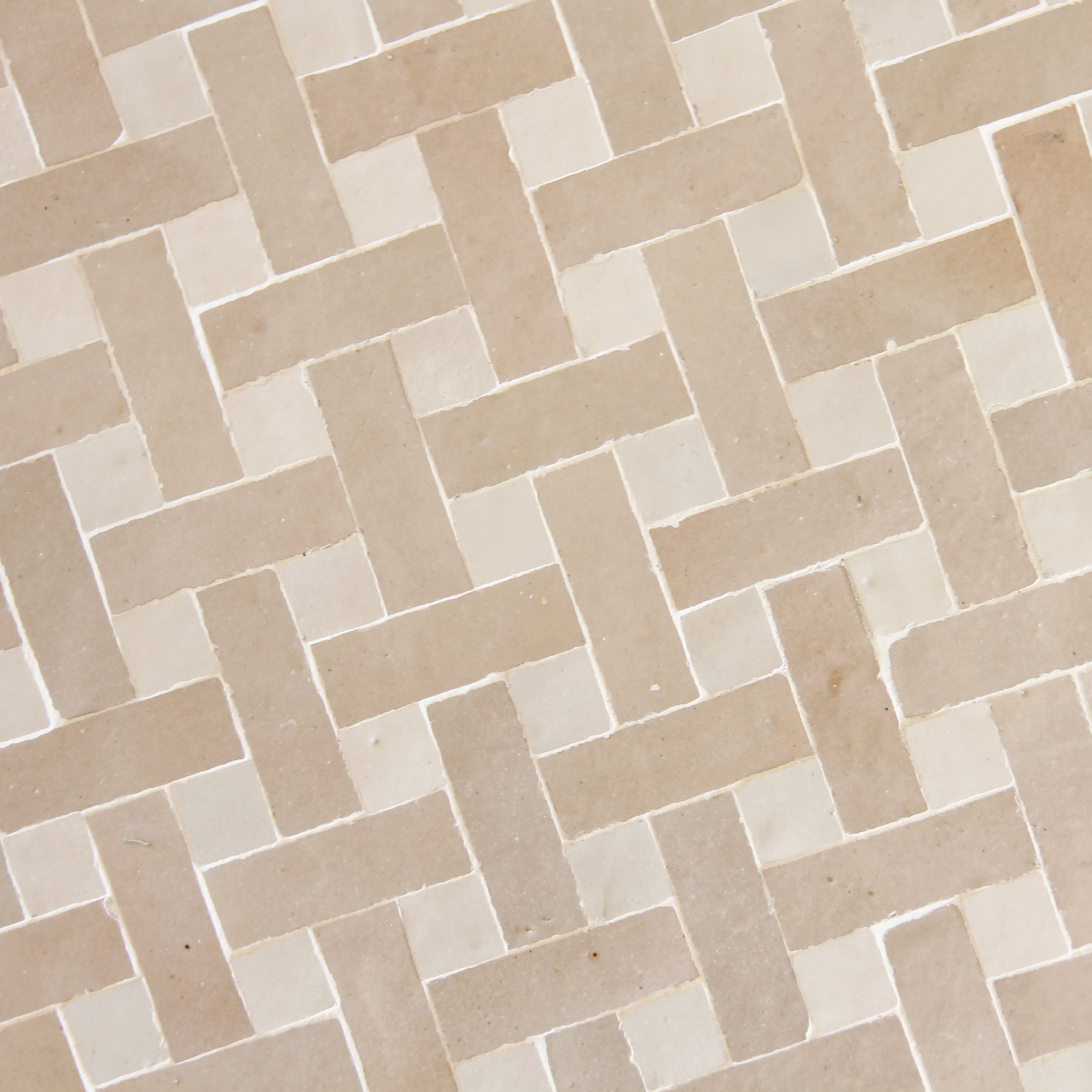 Moroccan Zellige Mosaic EZR0228 - Oat & Snow