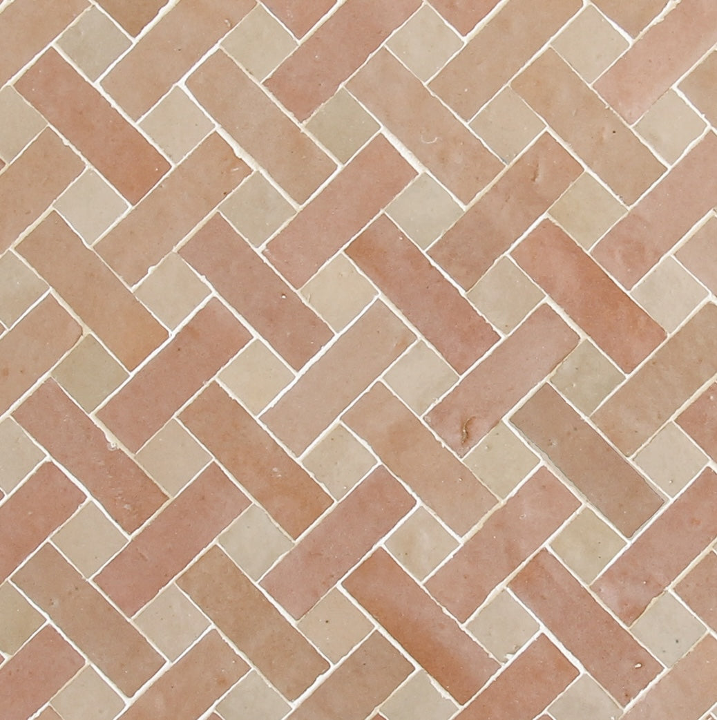 Moroccan Zellige Mosaic EZR0228 - Moroccan Pink & Oat
