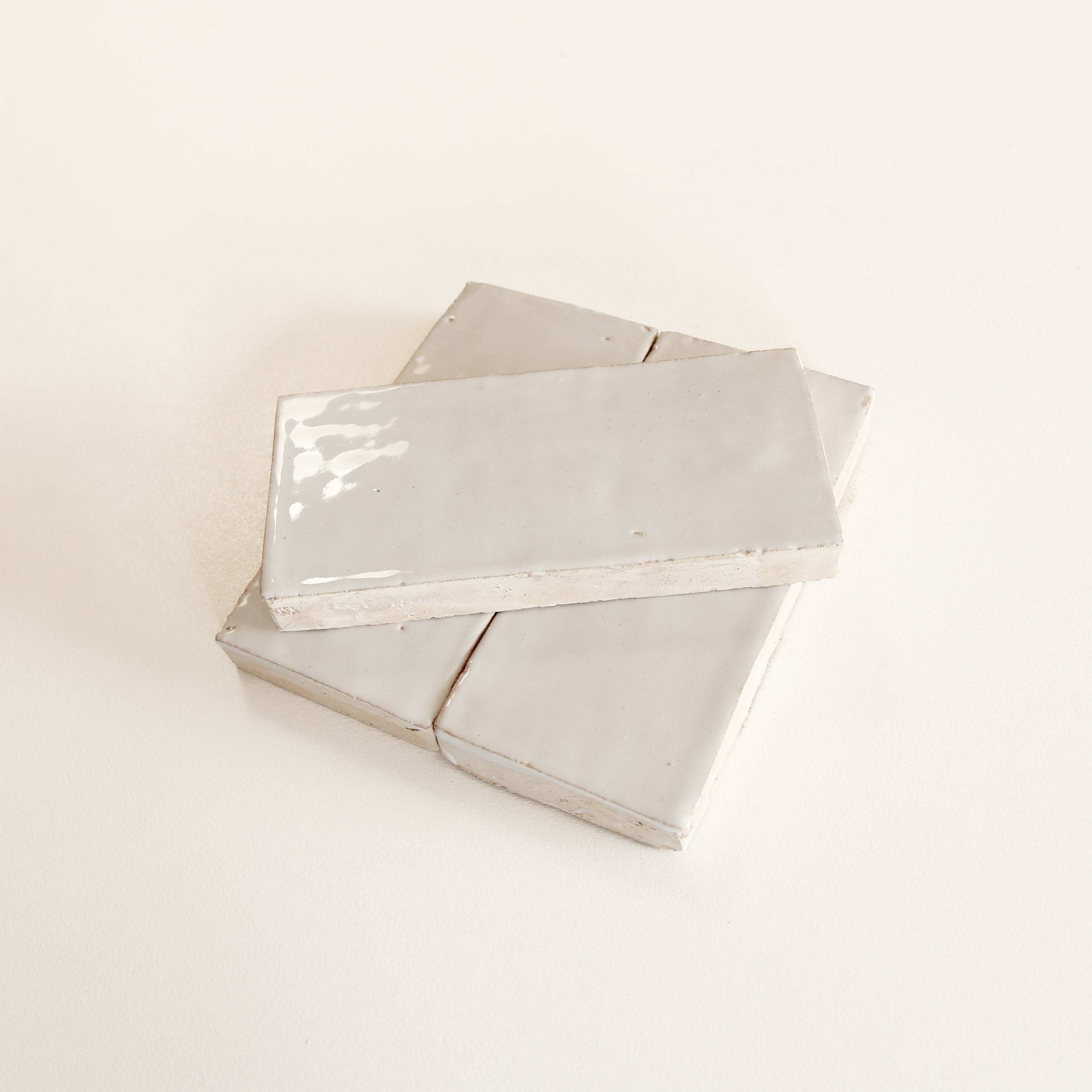 Wide Bejmat Tile Sample in Colour Snow