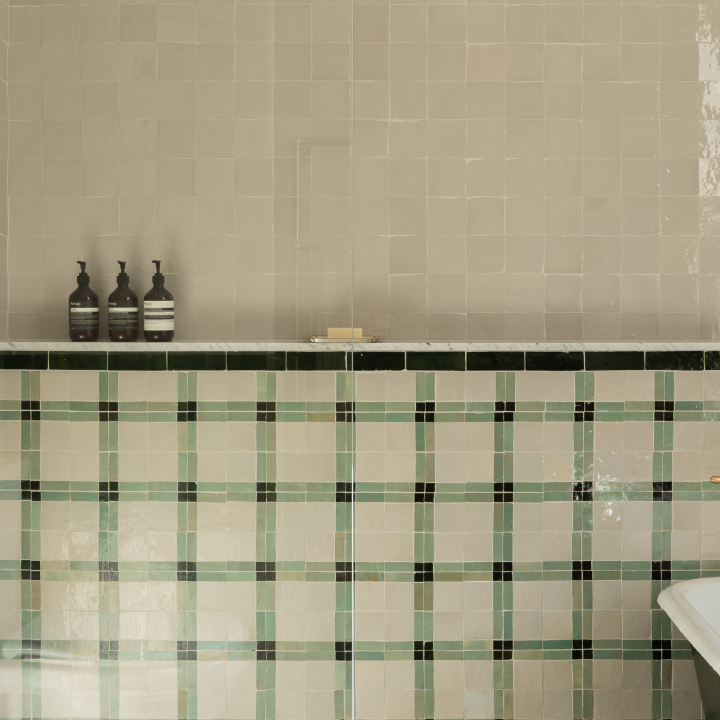 Moroccan Zellige Palacio Mosaic Avocado + Dark Green + Chameleon
