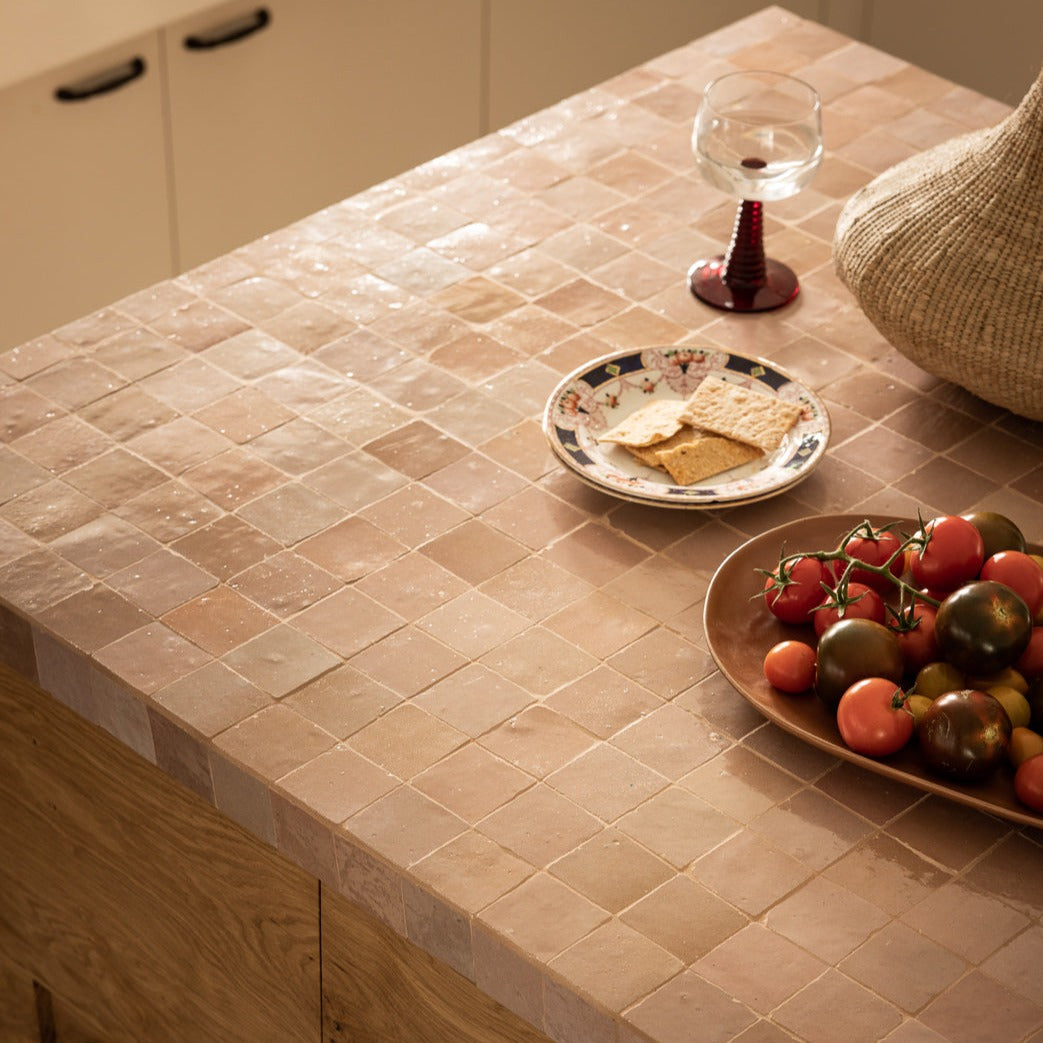 Moroccan Zellige Mosaic EZR1505: Moroccan Pink