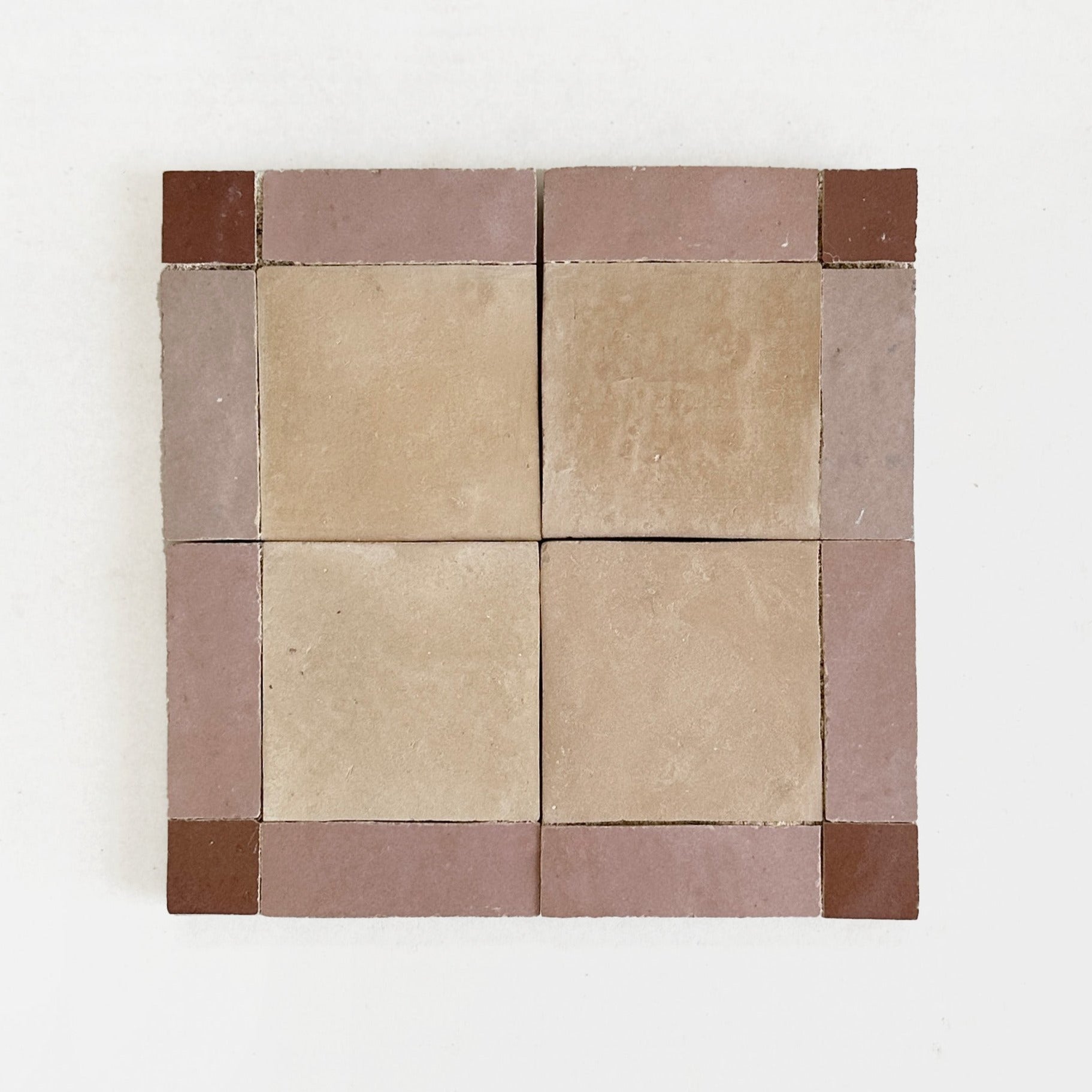 Moroccan Zellige Mosaic EZR0226 Clay, Moroccan Pink & Rust