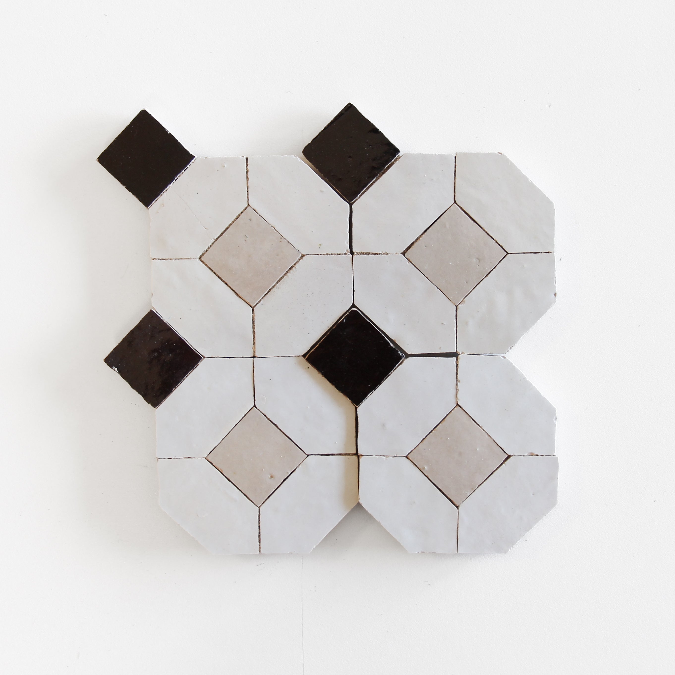 Moroccan Zellige Mosaic EZR0229 - Dust, Chocolate & Oat